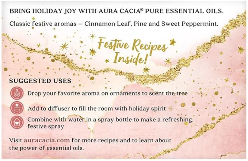 Aura Cacia  Holiday Essential Oil Kit  1 Each  1 Kit