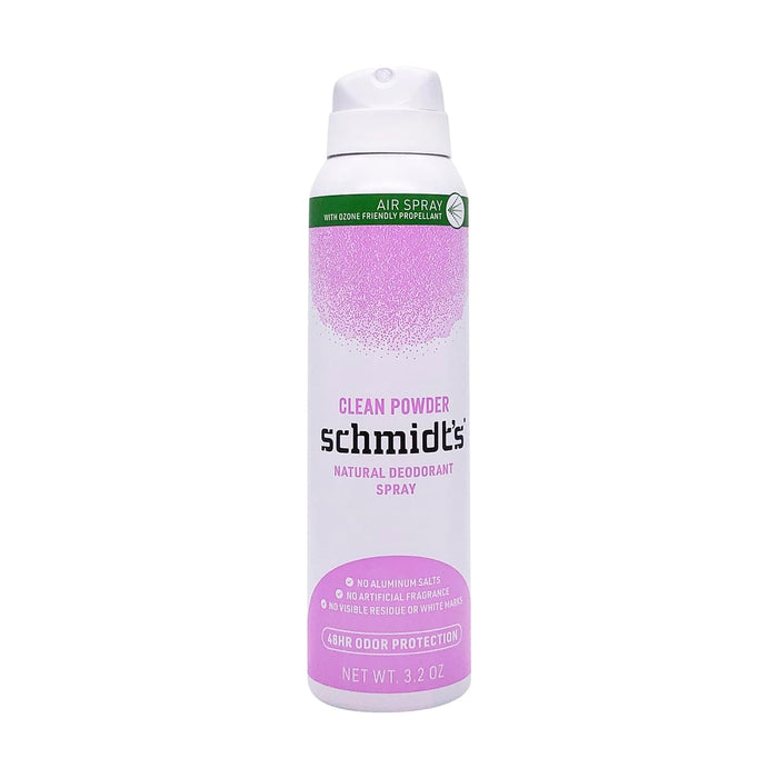 SCHMIDTS DEODORANT Clean Powder Deodorant Spray 3.2 OZ