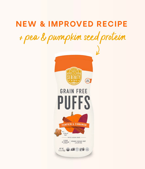 Serenity Kids  Grain Free Puffs Pumpkin And Cinnamon  1.5 Oz