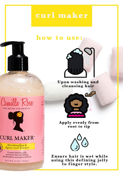 Camille Rose  Curl Maker Marshmallow & Agave Leaf Extract  1 Each  12 Oz