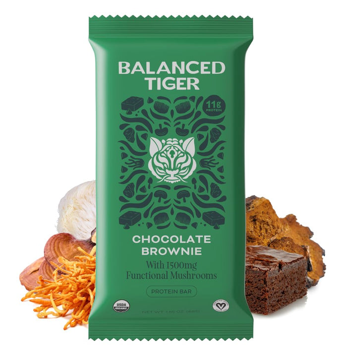 Balanced Tiger Bar Protein Chaga Chocolate Brownie 1.55 Oz