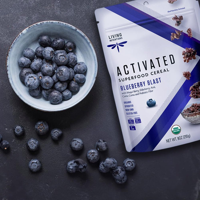 Living Intentions  Activated Superfood Cereal Blueberry Blast   9 Oz