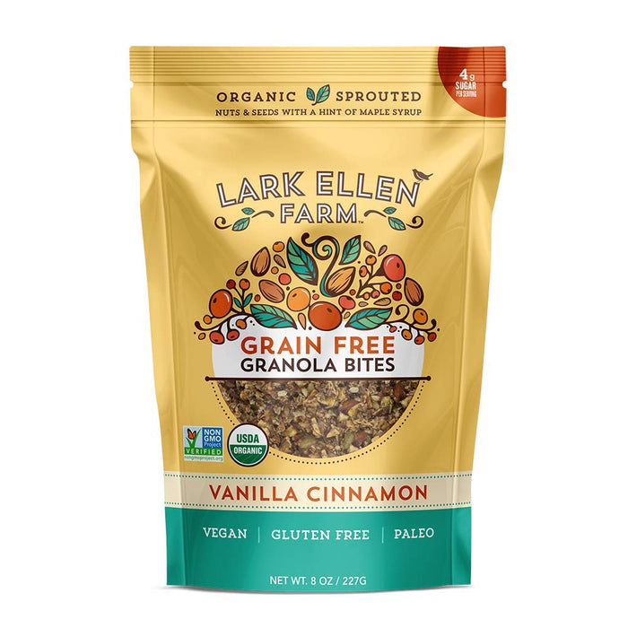Lark Ellen Farm Organic Grain Free Granola Bites Vanilla Cinnamon 8 oz