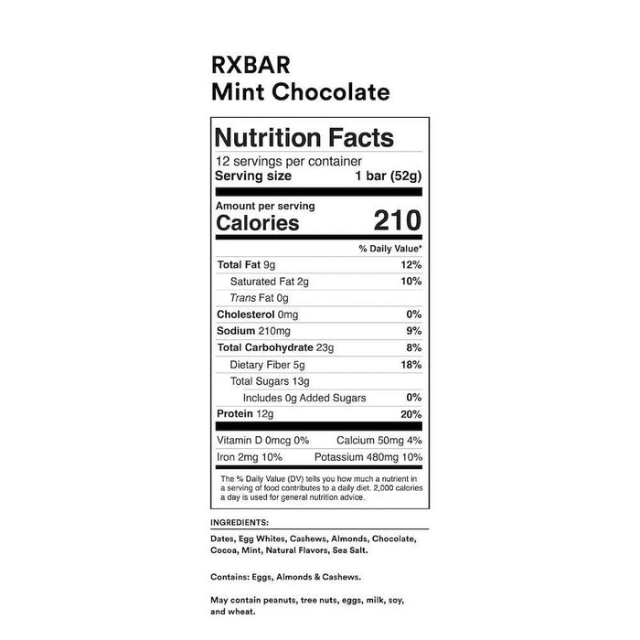 Rxbar  Protein Bar Mint Chocolate   1.83 Oz