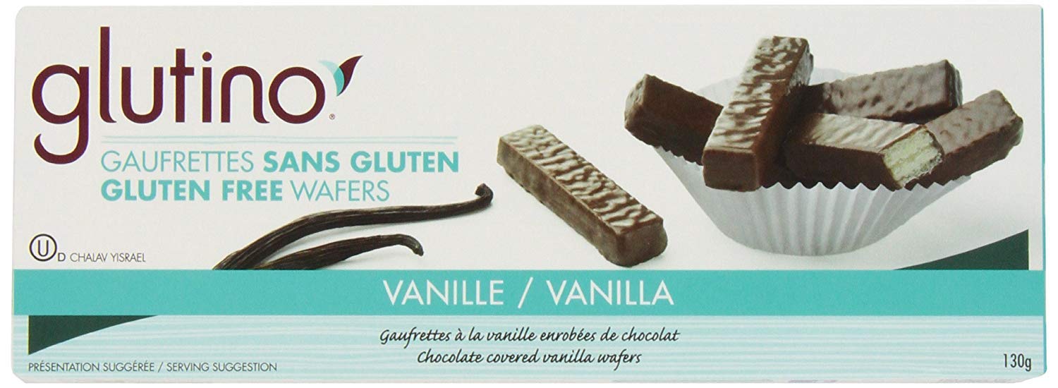 Glutino  Wafers Gluten Free Chocolate Coated Vanilla Creme  4.6 Oz