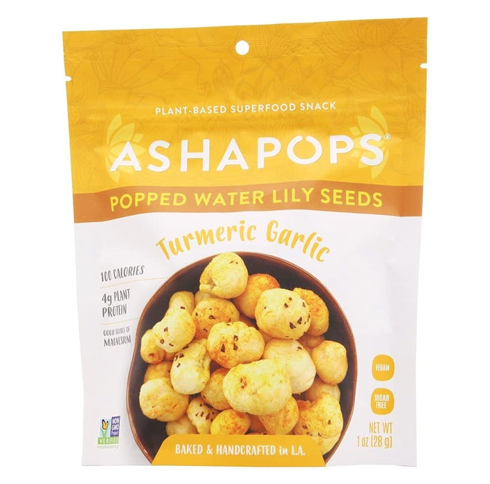 Ashapops  Popped Water Lily Seeds  Turmeric  And Garlic.  1 Oz