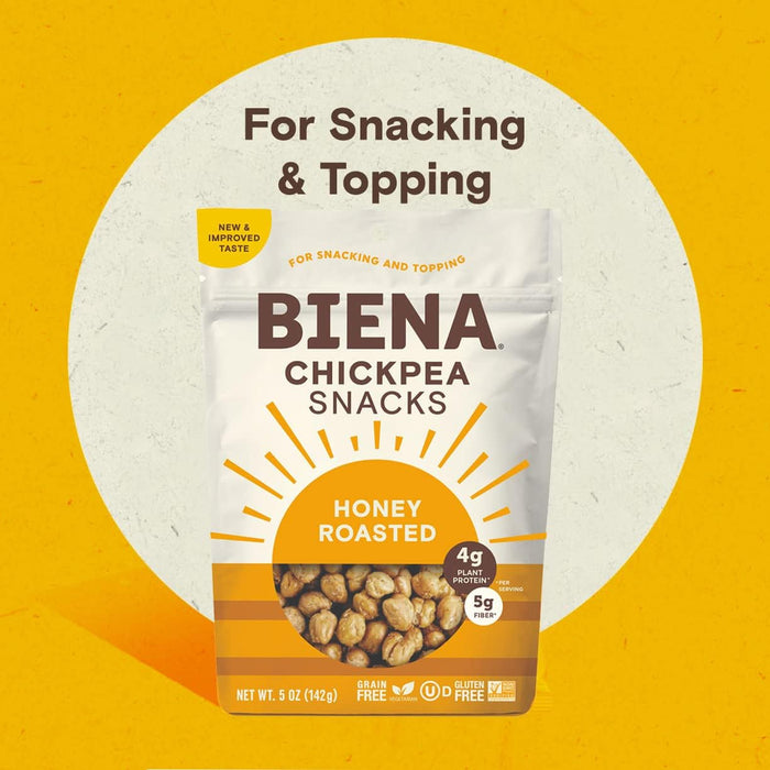 Biena  Chickpea Snacks Honey Roasted  5 Oz