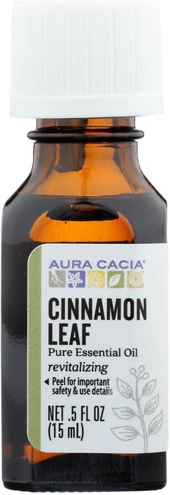 Aura Cacia  Pure Essential Oil Cinnamon Leaf  1 Each  0.5 Oz