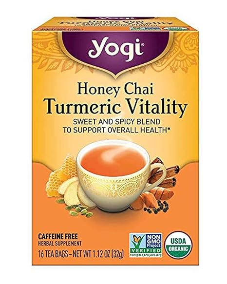 Yogi  Tea Organic Honey Chai Turmeric Vitality  16 Ct