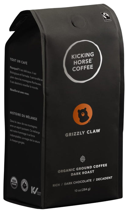 Kicking Horse Coffee Grizzly Claw Dark Roast Ground 10 oz