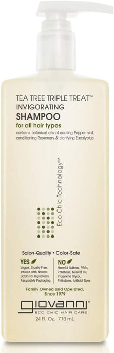 Giovanni  Tea Tree Triple Treat Invigorating Shampoo   1 Each  24 Fl Oz.