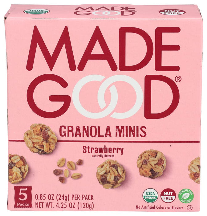 Made Good  Organic Granola Minis Strawberry   5/.85 Oz