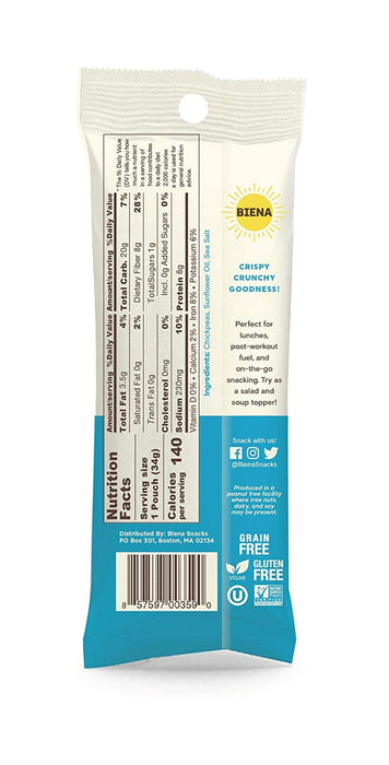 Biena  Sea Salt Chickpea Snacks  1.2 Oz