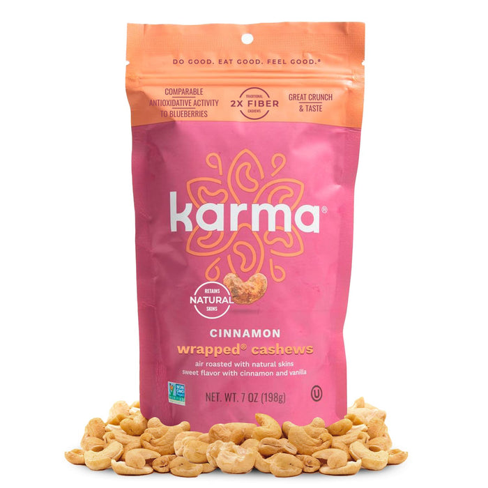 Karma Nuts Cinnamon Wrapped Cashew 7 oz