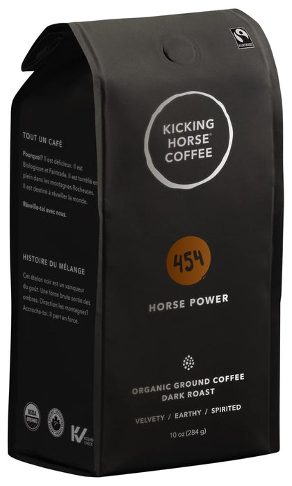 Kicking Horse Coffee 454 Horse Powder Ground Coffee 10 Ounce