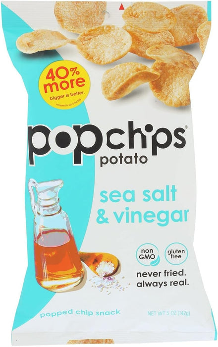 Popchips  Potato Chip Sea Salt Vinegar  5 Oz