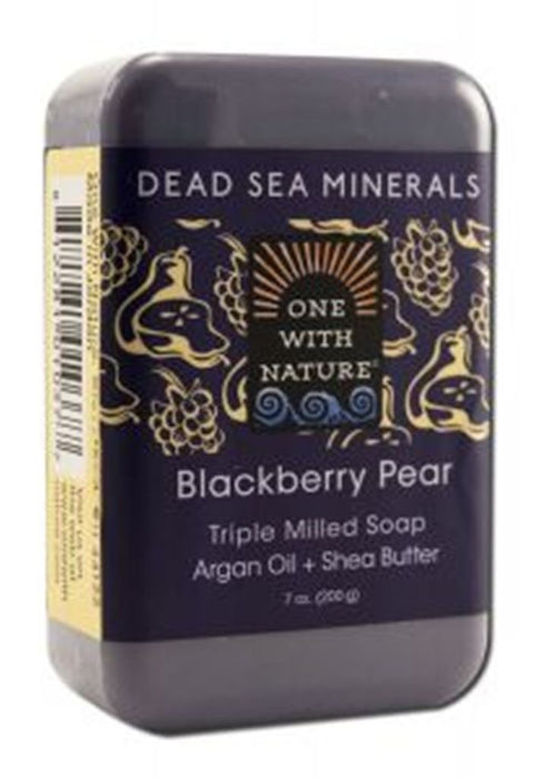 One With Nature  Triple Milled Blackberry Pear Bar Soap  1 Each  7 Oz