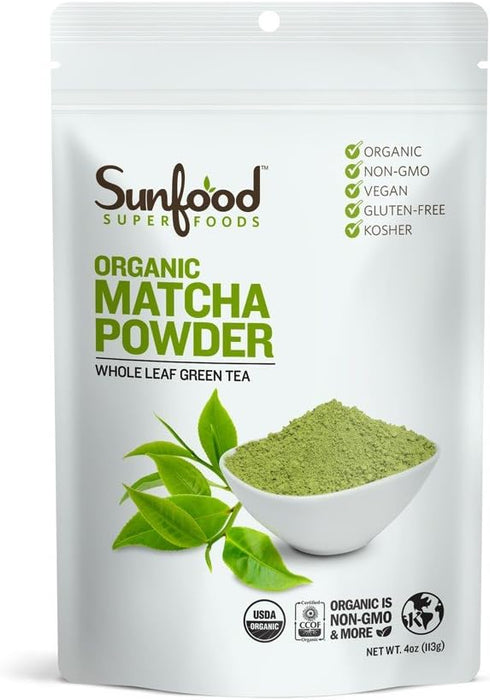 Sunfood Superfoods  Organic Matcha Powder Green Tea  1 Each  4 Oz