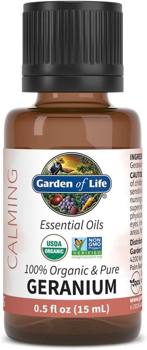 Garden Of Life  Organic Essential Oils Geranium  1 Each  0.5 Oz