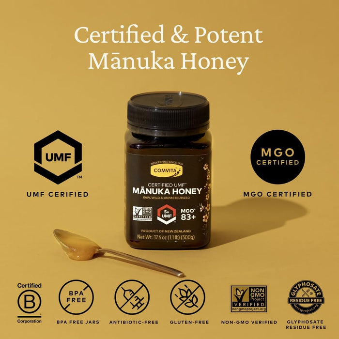 Comvita Certified UMF 5+ (MGO 83+) Raw Manuka Honey 8.8 oz