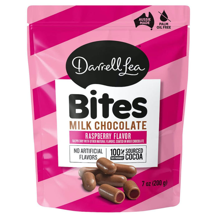 Darrell Lea Milk Chocolate Raspberry Bites 7 Ounce