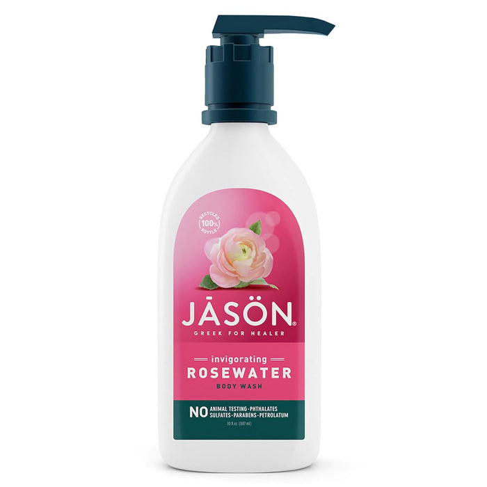 Jason Natural Products  Body Wash Pure Invigorating Rosewater 30 Fl