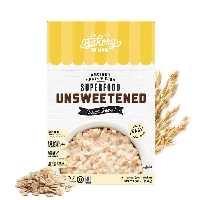 Bakery On Main  Instant Oatmeal Gluten Free Unsweetened   10.5 Oz