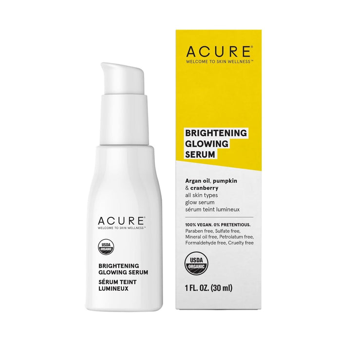 Acure  Brightening Glowing Serum  1 Each  1 Oz