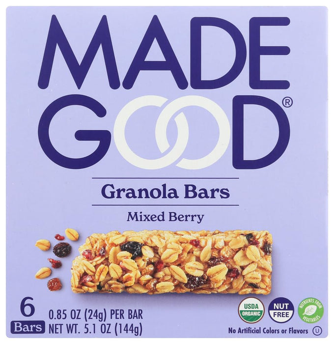 Made Good  Organic Mixed Berry Granola Bars   6/.85 Oz