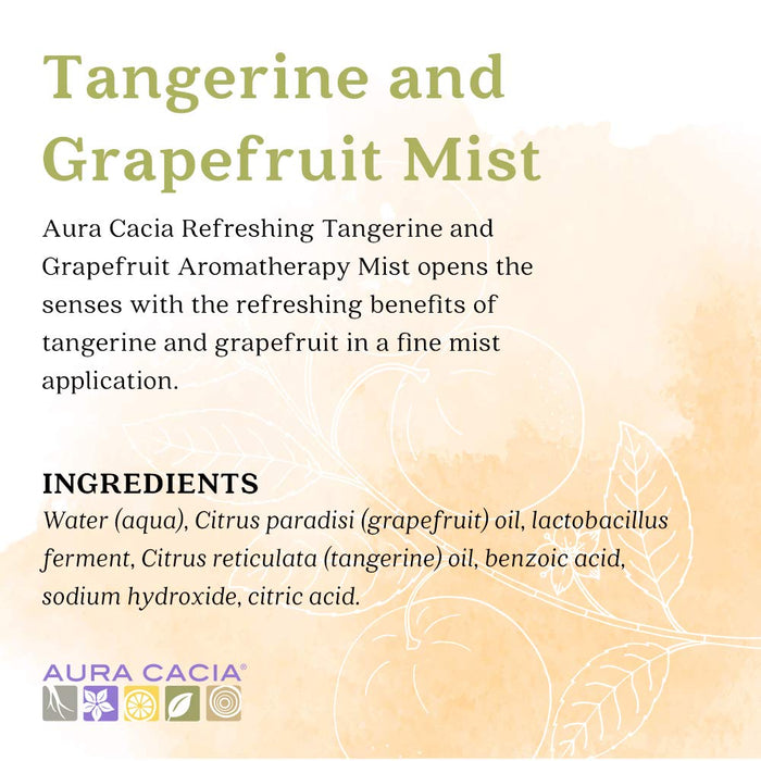 Aura Cacia Aromatherapy Mist  Tangerine Grapefruit 1 Each 4 Oz