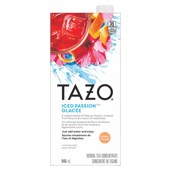 Tazo  Iced Passion Herbal Tea Concentrate  32 Fl Oz