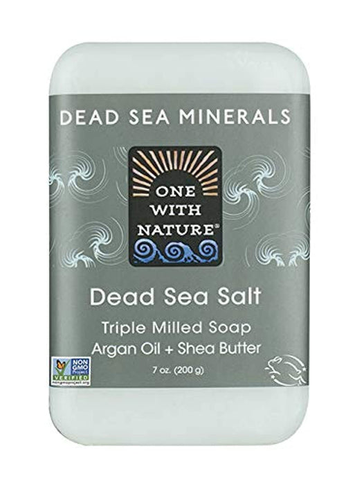 One With Nature  Dead Sea Mineral Dead Sea Salt Soap  1 Each  7 Oz