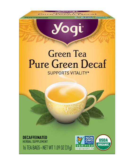 Yogi  Organic Green Tea Caffeine Free 1 Tea Bags  16 Bag