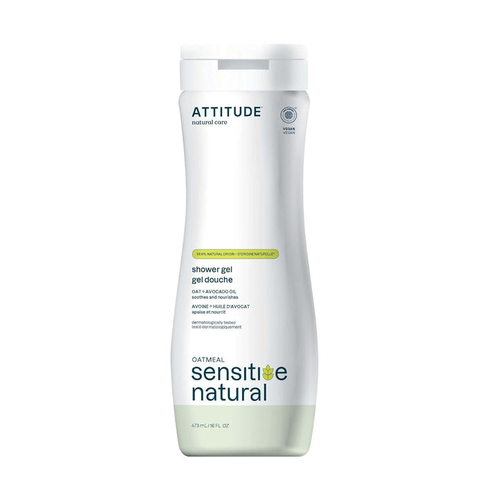 ATTITUDE Body Wash with Oat and Avocado Oil for Sensitive Skin 16 Fl