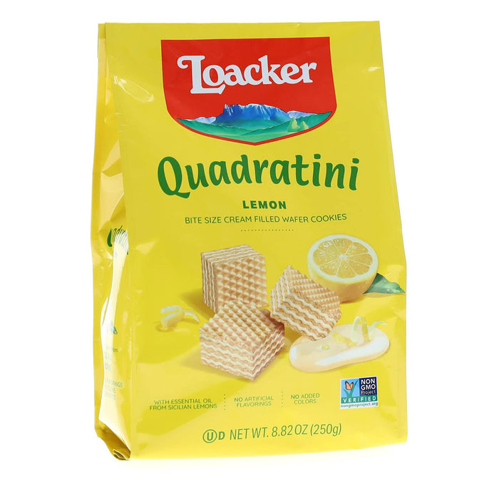 Loacker  Quadratini Lemon Wafer Cookies  8.82 Oz