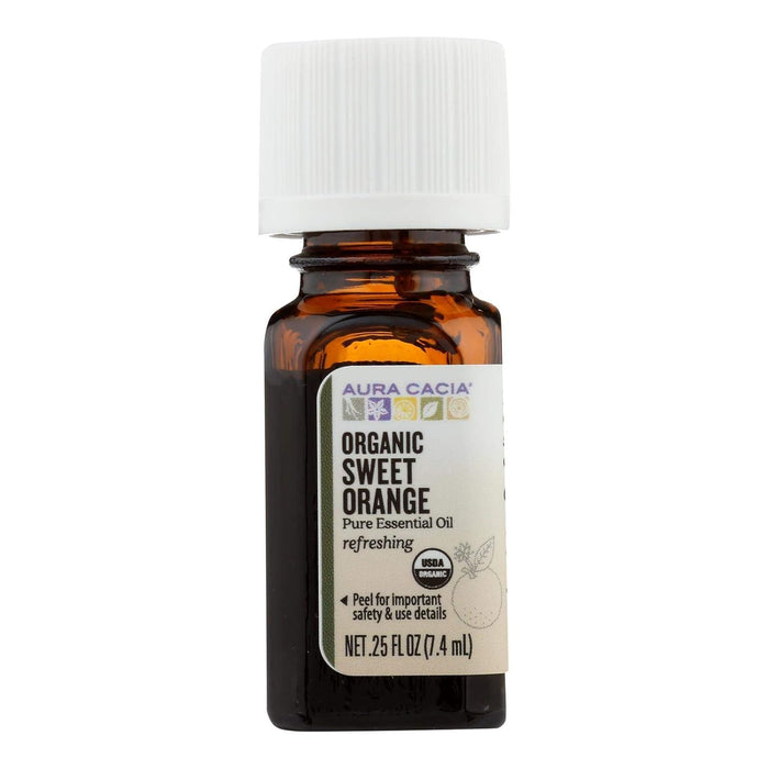 Aura Cacia  Organic Sweet Orange Essential Oil  1 Each  0.25 Oz