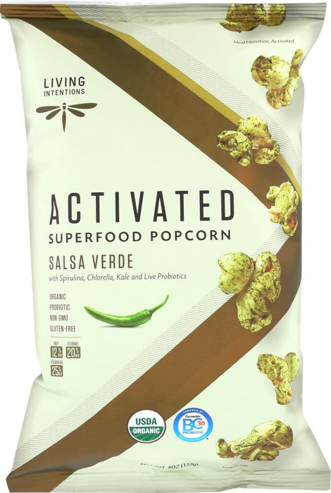 Living Intentions  Activated Superfood Popcorn Salsa Verde  4 Oz