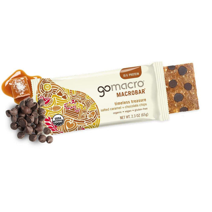 Gomacro  Organic Macrobar Salted Caramel Choclate Chip   2.3 Oz