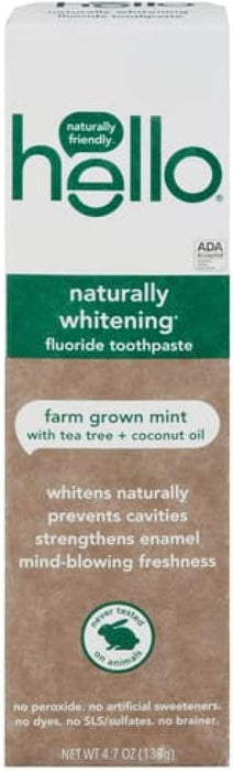 Hello Products  Toothpaste Natural Whitening Fluoride  4.7 Oz