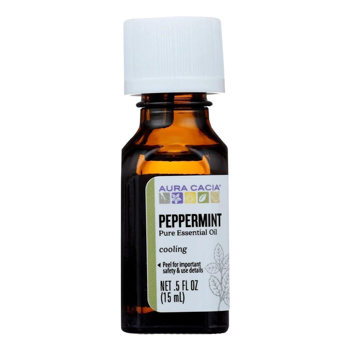 Aura Cacia  Pure Essential Oil Cooling Peppermint  1 Each  0.5 Oz