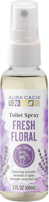 Aura Cacia  Fresh Floral Toilet Spray   2 Oz