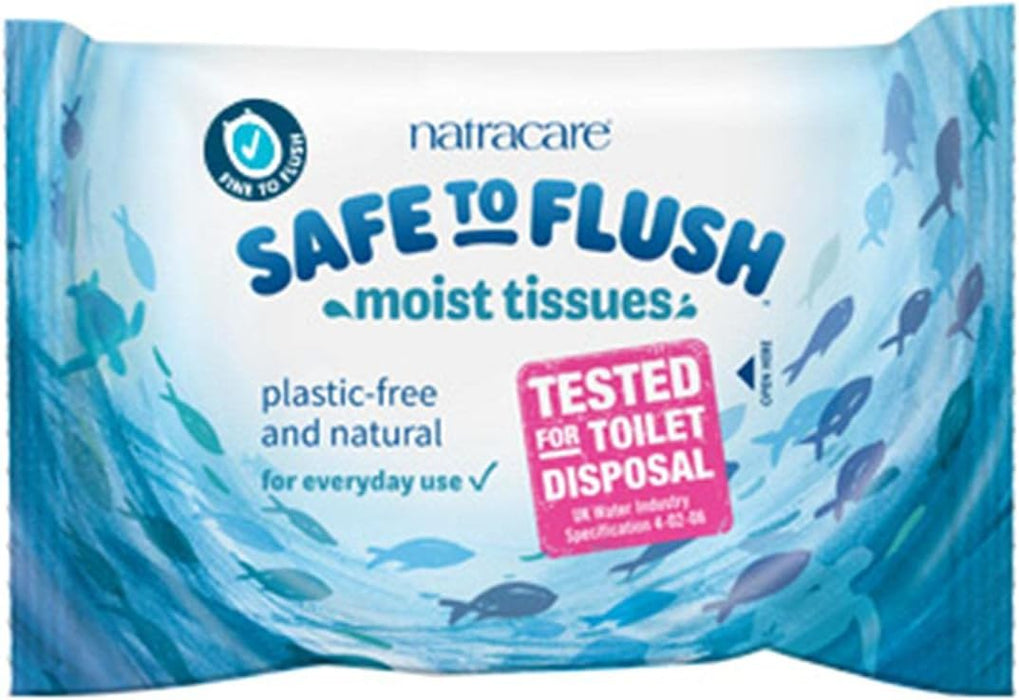 Natracare  Safe To Flush Moist Tissues  1 Each  30 Ct