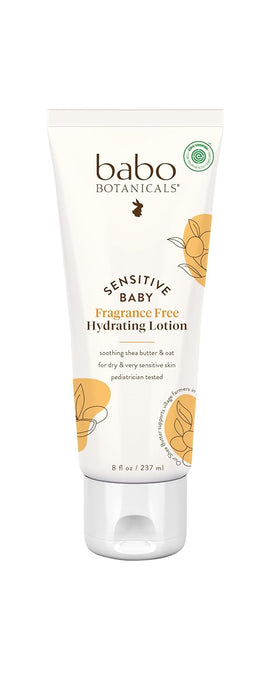 Babo Botanicals Sensitive Baby Daily Hydra Lotion Fragrance Free 8 Oz