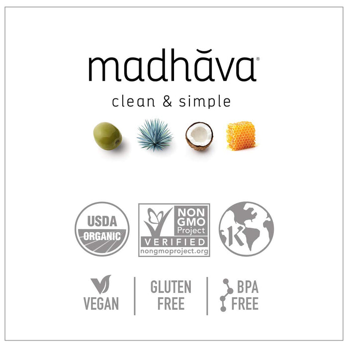 Madhava  Organic Golden Light Blue Agave Nectar  17 Oz