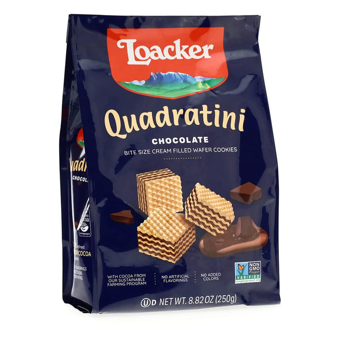 Loacker  Quadratini Chocolate Wafer Cookies  8.82 Oz