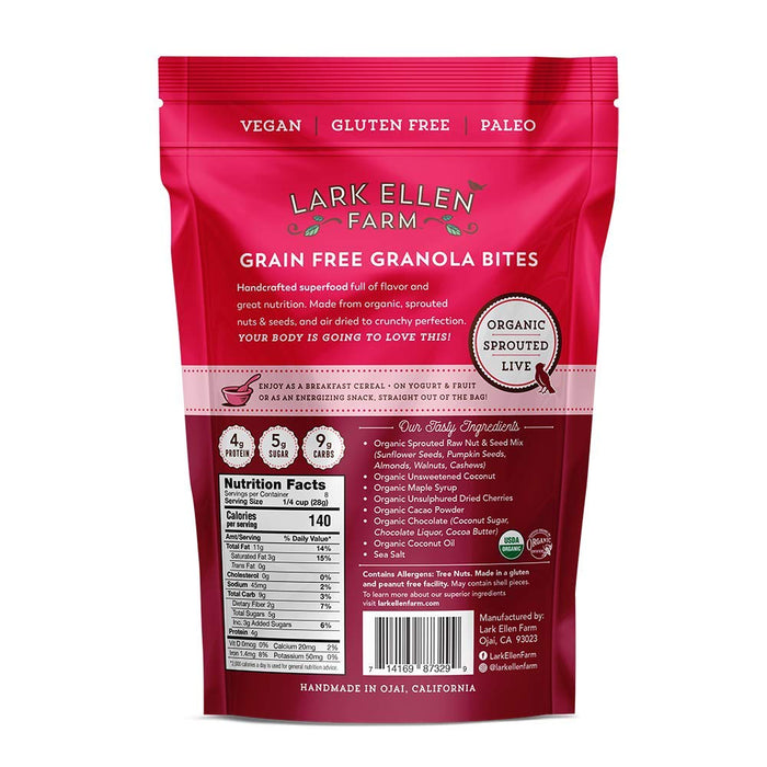 Lark Ellen Farm Organic Grain Free Granola Bites Cacao Cherry 8 oz