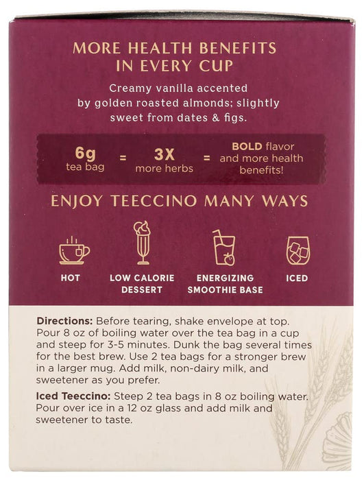 Teeccino  Herbal Coffee Vanilla Nut 10 Tea Bags  10 Bag