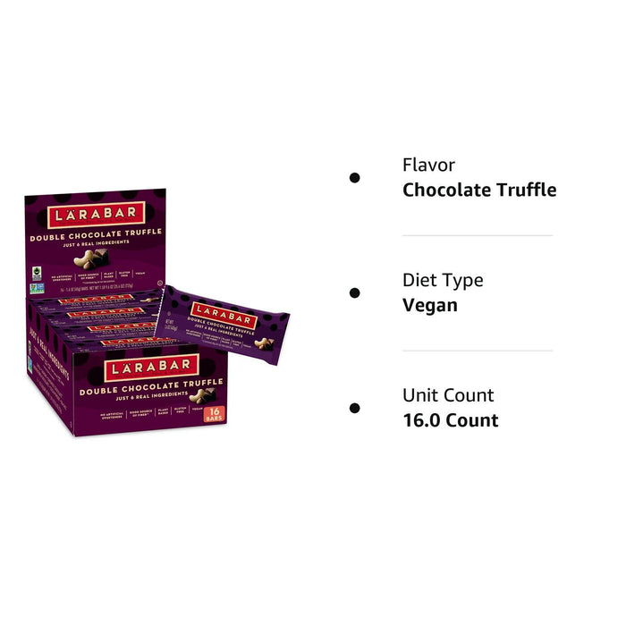 Larabar  Double Chocolate Truffle Fruit And Nut Bar   1.6 Oz