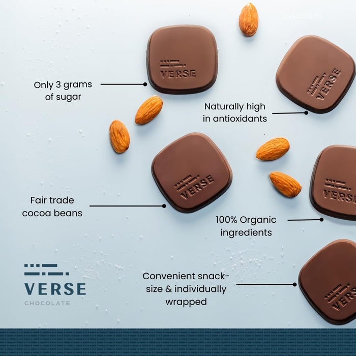 Verse Chocolate Sea Salt Dark Chocolate Squares 3.17 OZ