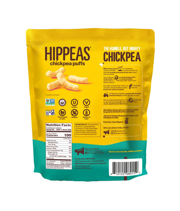 Hippeas Chkpea Puff White Cheddar 0.8 OZ